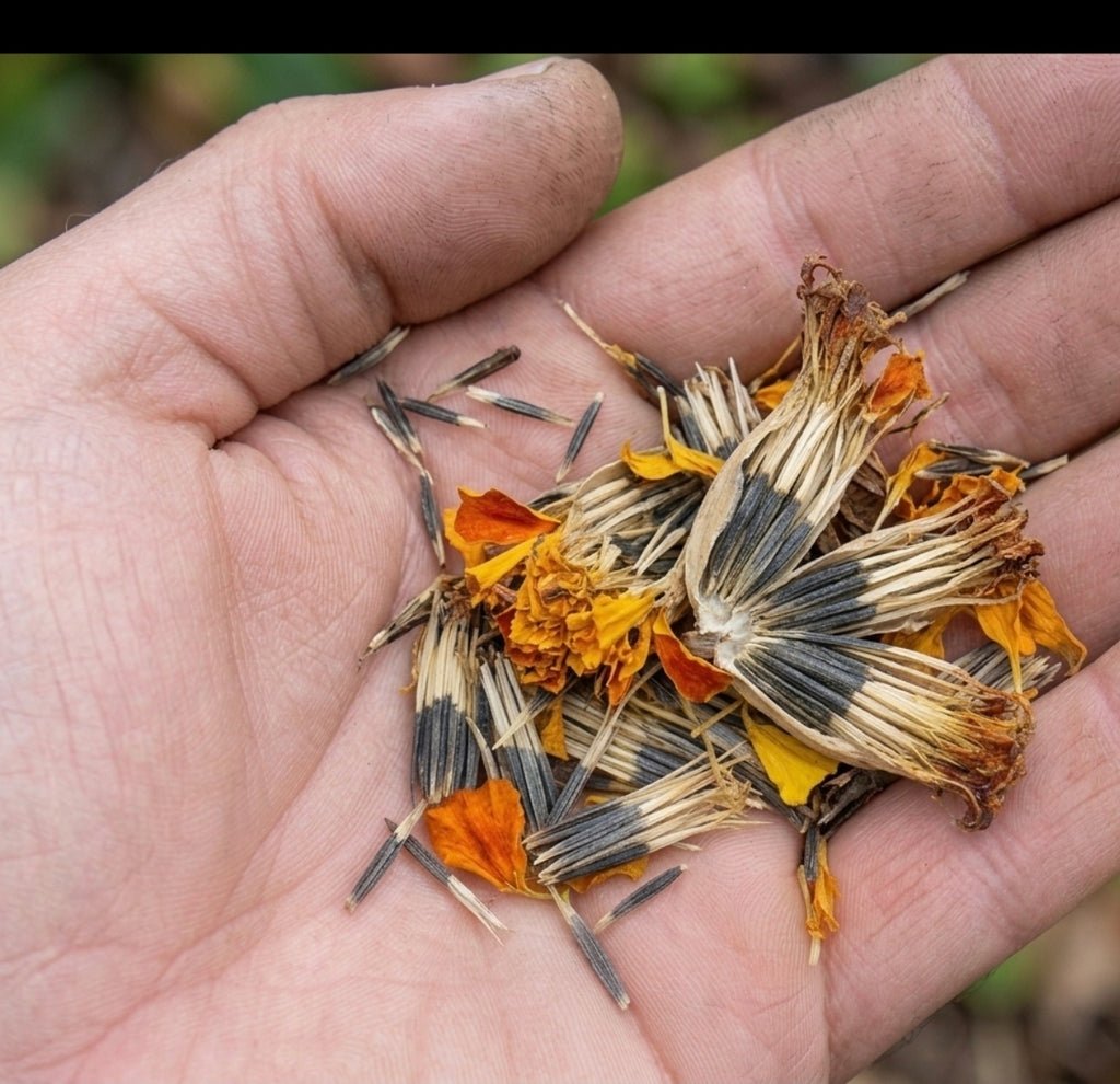 Premium Hand-Harvested Marigold Seed Mix (~100+ Seeds per pk)– Vibrant Garden Favorites!